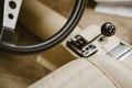 Retro car gear shifter Royalty Free Stock Photo