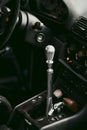 Retro car gear shifter Royalty Free Stock Photo