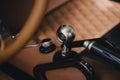 Retro car gear shifter Royalty Free Stock Photo