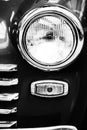 Retro car headlight close up Royalty Free Stock Photo