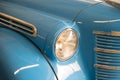 Retro car headlight from old vintage auto exhibition Royalty Free Stock Photo