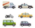 Retro Car Icons Set Realistic Design Vector Illustration Royalty Free Stock Photo