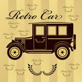 Retro car illustration or background