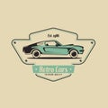 Retro Car Logo Design Concept Vector Royalty Free Stock Photo