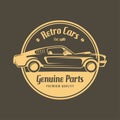 Retro Car Logo Design Concept Vector Royalty Free Stock Photo