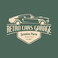 Retro Car Logo Design Concept Vector Royalty Free Stock Photo