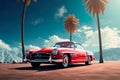 retro car magazine photo takes you on a journey into the world of vintage automobiles and classic beauty. Royalty Free Stock Photo