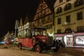 Retro car near store selling traditional Christmas gifts and toys in Rothenburg ob der Tauber, Bavaria, Germany Royalty Free Stock Photo