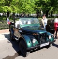 Retro car of 1950-70s soviet jeep UAZ-69 (GAZ-69) without top up