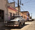 Retro car on the streets of mexican cities Royalty Free Stock Photo
