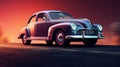 Retro car in a video game a fun and exciting way to relive the past