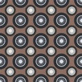 Retro car wheel seamless pattern vector illustration.