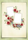 Retro card with flowers Royalty Free Stock Photo