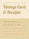 Retro Card and Receipt Royalty Free Stock Photo