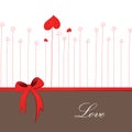 Retro card for wedding or valentine's day Royalty Free Stock Photo