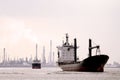 Retro Cargo Ship Royalty Free Stock Photo