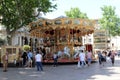 Retro carousel in Avignon, France Royalty Free Stock Photo
