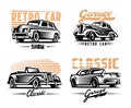 Retro cars emblem Royalty Free Stock Photo
