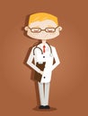 Retro cartoon doctor