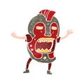 retro cartoon man in tribal mask Royalty Free Stock Photo