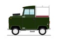 Retro cartoon off-road car. Royalty Free Stock Photo