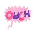 retro cartoon ouch symbol