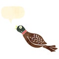 retro cartoon pheasant