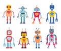 Retro cartoon robots Royalty Free Stock Photo