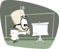 Retro Cartoon Science Professor Royalty Free Stock Photo