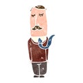 retro cartoon sensible man Royalty Free Stock Photo