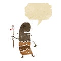 retro cartoon tribal man Royalty Free Stock Photo