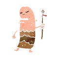retro cartoon tribal man Royalty Free Stock Photo