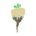 retro cartoon turnip Royalty Free Stock Photo