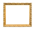 Retro carved wooden painting frame cut out Royalty Free Stock Photo