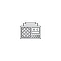 Retro cassette tape recorder vector icon symbol isolated on white background Royalty Free Stock Photo