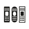 Retro cellular phones set. Vintage mobiles collection. Telecommunication icons. Vector illustration. EPS 10.