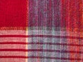 Retro checked and striped fabric. Royalty Free Stock Photo
