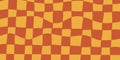 Retro checkerboard background for print design. Geometric background. Psychedelic retro checkerboard. Abstract vector