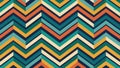 Retro Chevron Pattern with Warm and Cool Colors Royalty Free Stock Photo