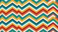 Retro Chevron Pattern With Warm and Cool Tone Stripes Royalty Free Stock Photo