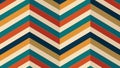 Retro Chevron Pattern with Warm and Cool Tones Royalty Free Stock Photo