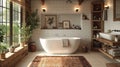 Retro Chic Bathroom Ambiance