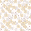 Retro chic flower pattern on fine polka dot.