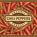 Retro Chili Pepper Harvest Label