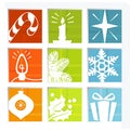 Retro Christmas Icons Royalty Free Stock Photo