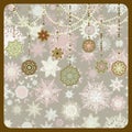 Retro Christmas Ornaments. EPS 8 Royalty Free Stock Photo