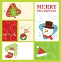 Retro Christmas Tag Set 2 Royalty Free Stock Photo