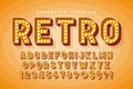 Retro cinema font design, cabaret, Broadway letters