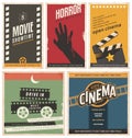 Retro cinema posters and flyers collection