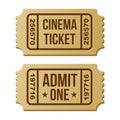 Retro cinema ticket.